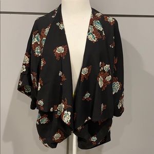 Black/Teal/Rust Floral Kimono Pins & Needles Sm